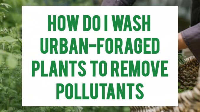 How Do I Wash Urban-Foraged Plants To Remove Pollutants How Do I Wash Urban-Foraged Plants To Remove Pollutants