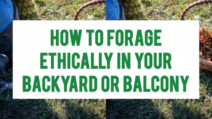 How To Forage Ethically In Your Backyard Or Balcony How To Forage Ethically In Your Backyard Or Balcony