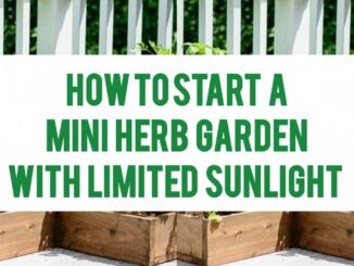 How To Start A Mini Herb Garden With Limited Sunlight