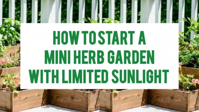 How To Start A Mini Herb Garden With Limited Sunlight How To Start A Mini Herb Garden With Limited Sunlight